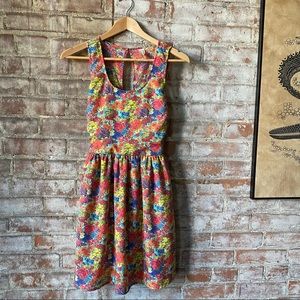 Hello Miss + Bright Floral Mini Dress + S